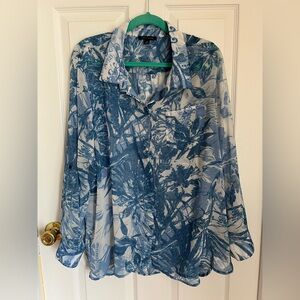 Tommy Hilfiger Watercolor Print Button Down Shirt